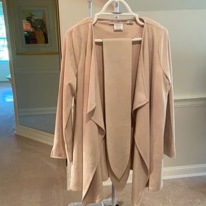 Suede jacket with belt